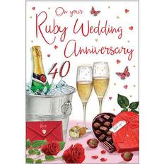 Regal Wedding anniversary card on your ruby 40 40th anniversary quality