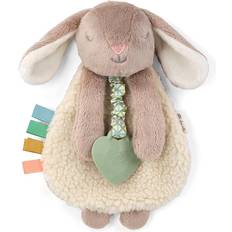 Soft Toys Itzy Ritzy Lovey Including Teether, Textured Ribbons & Dangle Arms Features Crinkle Sound, Sherpa Fabric and Minky Plush Taupe Bunny