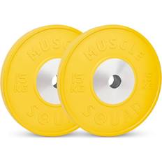 Muscle Squad Coloured Competition Metal Core Bumper Olympic Weight Plates 2 x 15kg Olympic Standard 2 x 15kg