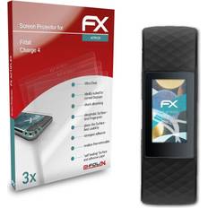 atFoliX 3x screen protector for fitbit charge 4 protective film clear&flexible