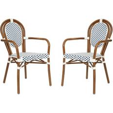 Emma + Oliver of Two Stacking Thonet French Style Chairs Arms Bistro Set