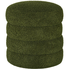 Ebern Designs Foot Stools Ebern Designs Round Ottoman, Teddy Fleece Foot Stool