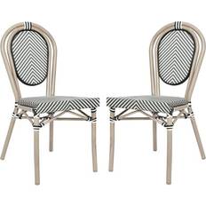 Bistro Sets Emma + Oliver of Two Stacking Thonet French Style Chairs with Bistro Set