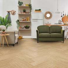 Liberty Floors Prime Oak SPC Herringbone 5.5mm Rigid Core Vinyl 307818
