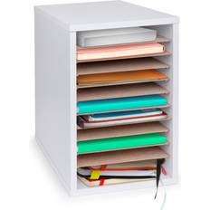 Desktop Organizers AdirOffice Wooden Literature Organizer Sorter Vertical File