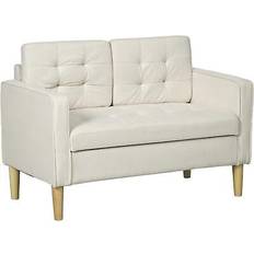 Homcom White Sofas Homcom Compact loveseat 2 Sofa