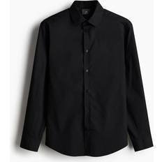 H&M Shirts H&M Regular Fit Easy-iron Shirt Black