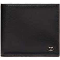 Valentino Garavani VLOGO THE BOLD EDITION WALLET IN GOATSKIN Man BLACK/COCOA UNI