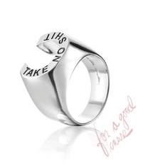 Efva Attling Take No Shit Ring Silver 17.00 mm