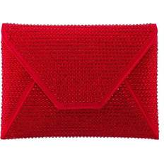 Red Clutches Nina Lorna Embellished Envelope Clutch