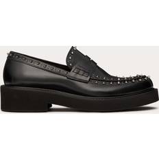 Men Loafers Valentino Garavani GENTLEGLAM CALFSKIN LOAFER Man BLACK