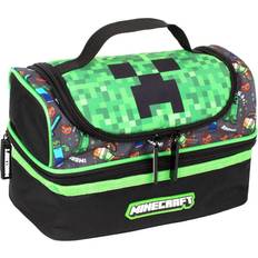 Minecraft multi-compartment lunch bag for kids thermal insulated double decker