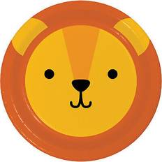Creative Lion party plates jungle animal safari party lion face 23cm paper plates x 8