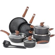 Bed Bath & Beyond Granite Cookware Set with lid 12 Parts