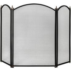 Black Fireplace Screens Ophelia & Co Iolanta 85cm x Spark Screen Matte Black