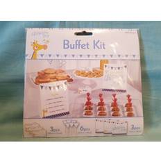 Festprodukter Amscan On your christening 12 piece blue & white buffet table decorating kit bnip
