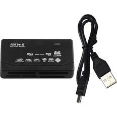 Aihontai External USB 2.0 Card Reader Password Box Camera Card Reader Fast Data Transmission Speed SD TF CF XD MS MMC Memory Card Adapter