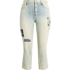 Ralph Lauren Patchwork Relaxed Tapered Ankle Jeans - Belleville Wash