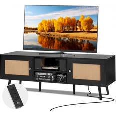 TV Benches on sale VEVOR Media Console Black TV Bench 55x19"