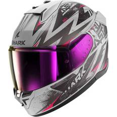 SHARK Helmets D-Skwal 3 Grå/Sort/Rød Herre, Dame