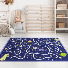 Dinosaurs Rugs Klebefieber Vinyl-Spielteppich Dinosaurier Dinomama sucht ihr Baby