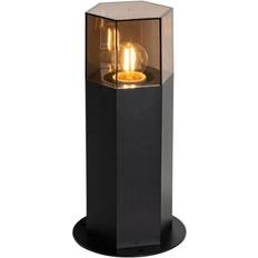 QAZQA Smoke Screen Hexagonal Black Gulvlampe 30cm