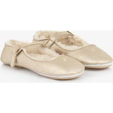 Ballerinas Children's Shoes on sale Bonpoint Girls Gold Leather Ballerina Shoes