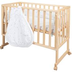 Hjul Spjälsängar Barnrum Roba Bedside Crib Safe Asleep 3 in 1 Sternenzauber Co-Sleeper Cot & Bench Including Accessories 49.5x90cm