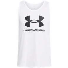 Fitness & Gym - Men Tank Tops Under Armour Men's Logo Tank - White/Black