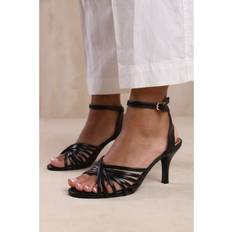 Green Heels & Pumps Where's That From Womens 'Cyprus' Multi Cross Over Strap Mid Black
