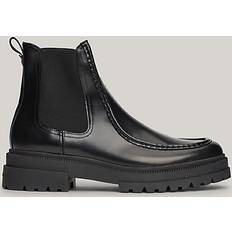 Patent Leather Chelsea Boots Tommy Hilfiger Patent Leather Chunky Cleat Chelsea Boots BLACK