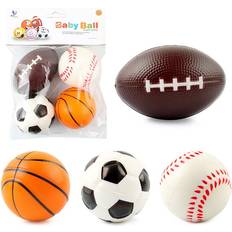 Foam Fidget Toys Elegant 4PCS Foam Ball Decompression Toy Decompression VentStuffed Cotton Grip Ball Rugby Basketball Football