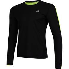 Airtracks Men's Functional Running Long Sleeve Pro Line Shirt - Black Neon