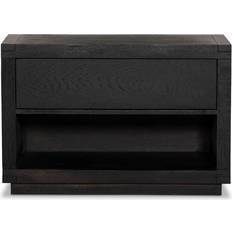 Oak - Rectangle Bedside Tables Birch Lane Nemo Black Bedside Table 18x36"