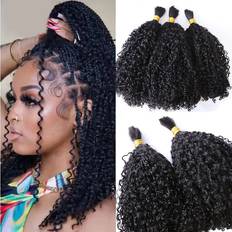 Curly human hair wigs Eayon Hair Bulk Human Hair For Braiding Tight Curly 20 inch Natural Color 3-pack