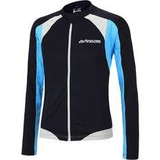 Hoher Kragen T-Shirts Airtracks Men's Cycling Jersey Long Sleeve Pro T - Black/Blue