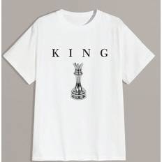 Checkered - Men T-shirts Shein Mens Letter Printed Short Sleeve TShirt