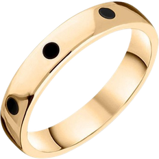 Homme - Or Bagues C. W. Sellors Wedding Band Ring - Gold/Black