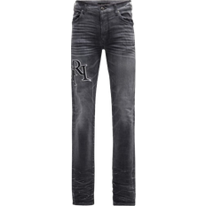 Amiri jeans black Amiri Men's Faded Skinny Jeans with Staggered Logo - Faded Black