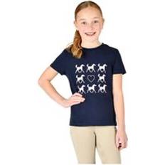 Tilly Heart Horses T-Shirt Mid Navy Years