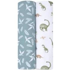 Baby Blankets on sale Aden + Anais Pack of 2 Essentials Cotton Muslin Swaddle Blanket Dino Jungle 23-19-260