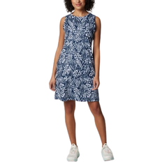 Columbia Short Dresses Columbia Women's PFG Freezer Print Tank Dress- Collegiate Navy Serenoa Tonal