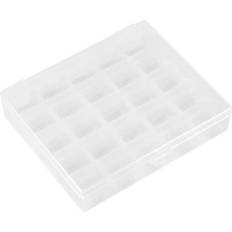 Mechanical Sewing Machines Hilitand Bobbin Case, 25 Slots Transparent Plastic Bobbins Case Sewing Machine Bobbin Organizer Storage Box