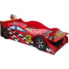 Rouge Lits Vipack Racing Car Junior Bed with Mattress 30.7x68.9"