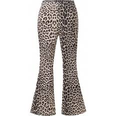 Shein Young Girls Fashionable Animal Print Flare Pants Suitable For Casual Daily Outings In Summer And Autumn