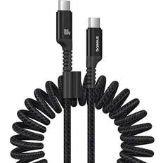 Baseus Fast Charging Cable USB-C to USB-C Fish-Eye 100watt 1m coilled Black