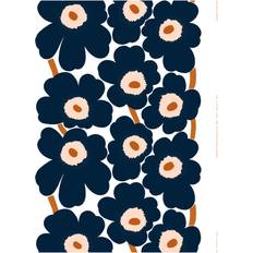 Blommiga Metervaror Marimekko Unikko Metervara Vit (98x145cm)