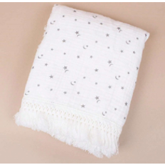 Shein st Baby Gaze Swaddle Filt Mjuk Bekvm Star Moon Shape Tofs Cover