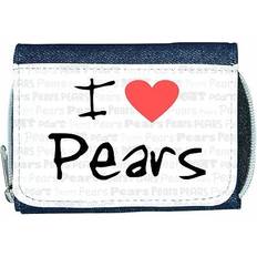 Wallets & Key Holders TeeTreeDesigns I love heart pears denim wallet