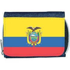 Wallets & Key Holders TeeTreeDesigns Ecuador flag denim wallet